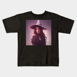 Cute Young Fantasy Witch Kids T-Shirt